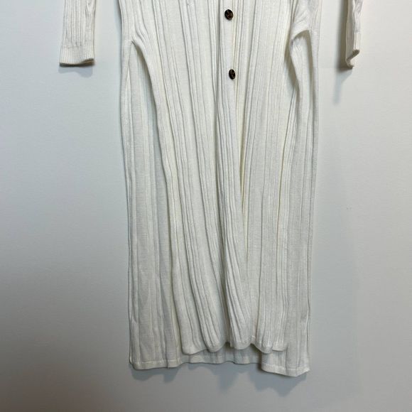 Free People Womens Ribbed Long Duster Cardigan Sweater Size XS Long Sleeve - Picture 6 of 15